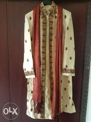 Only 1 time used wedding sherwani for sell.