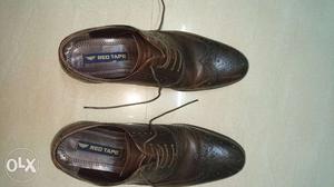 Red tape brown formal shoes 9 size. one month old, only 3