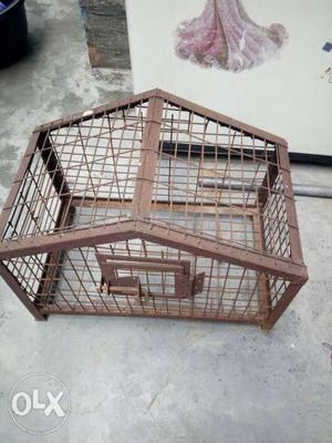 Small Brown Metal Pet Cage