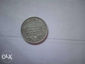 112 years old Indian British silver coin of 