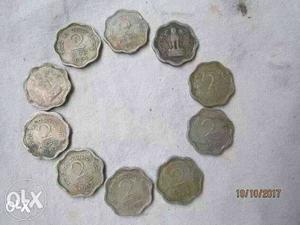 2 Anna 10 coins