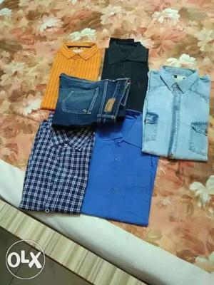 5Shirt Medium Size+1Jeans 7_8 Month Used