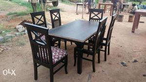 6 chairs dining set free delivery factory outlet 