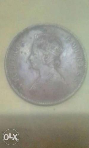 Antique coin half aana. year  ka hai