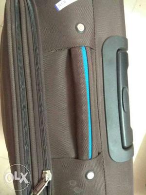 Black And Blue Fabric Luggage Bag