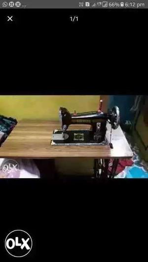 Black And Brown Treadle Sewing Machine