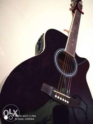 Black Venetian Cutaway Acoustic Guitar