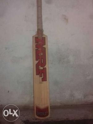 Brown And Red MRF Wooden Cricket Bat