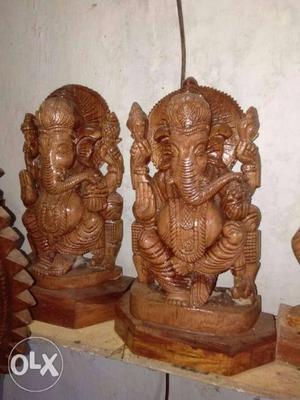 Brown Ganesha Figurines