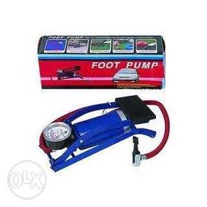Foot pump easy to use with air pressure meter
