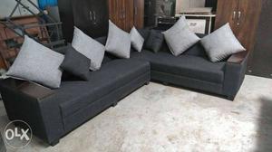 Fully new L shape sofa set reach look