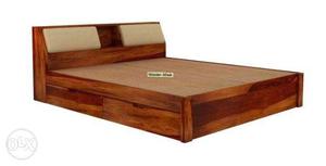 Fully sheesham wood in honey finish queen size