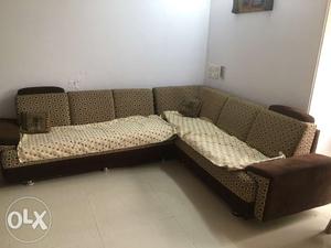 L shape 7 seater self made comfortable sofa set