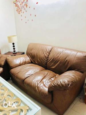 Leather sofa 2 seater sofa
