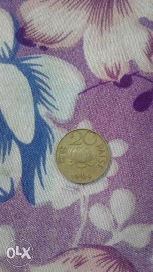 Old 20 paise coin of  century