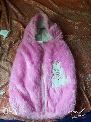 Pink sleeping bag kid branded