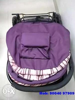 Purple And Black Stroller
