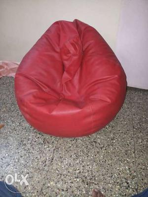 Red Leather Beanbag Chair
