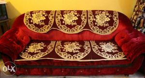 Red Maharaja Sofa (3+1+1)
