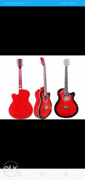 Red-burst Acoustic Guitar Collage Screenshot