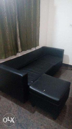 Sofa, Black, 3+1 seater, 2yr old, 