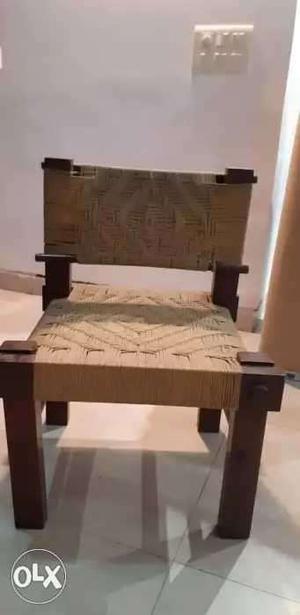 Super quality jute and wood chairs 4