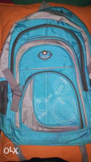 Teal And Gray Backpack