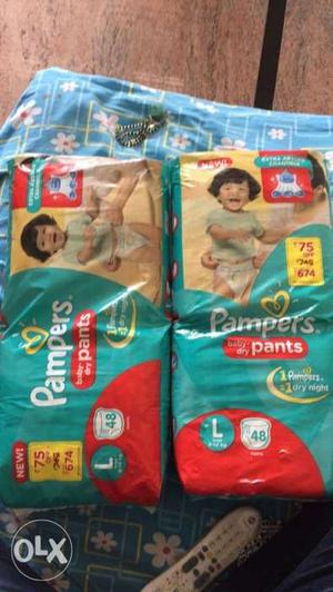 Two Pampers Diaper Packs