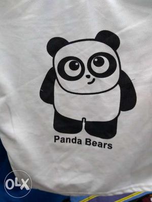 White And Black Panda Print Textile