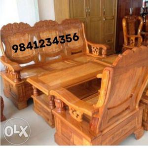 Wooden teak wood sofa sets wholesale