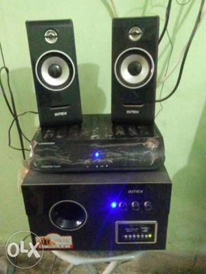Black And Gray Intex Home Theater System