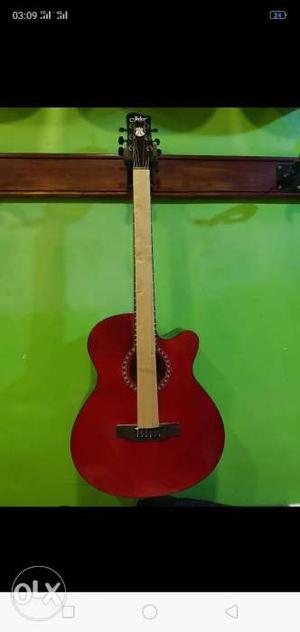 Black And Red Cutaway Acoustic Guitar Screenshot