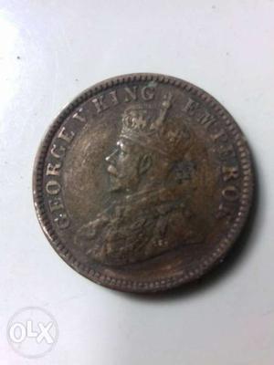 Copper-colored George 5 King Emperor Coin