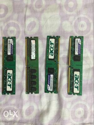 DDR2, 1Gb RAM, 4 no’s