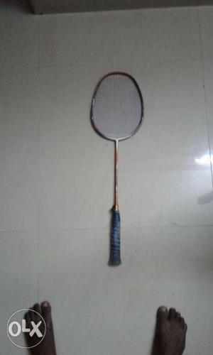 Gray And Orange Badminton Racket,yonex