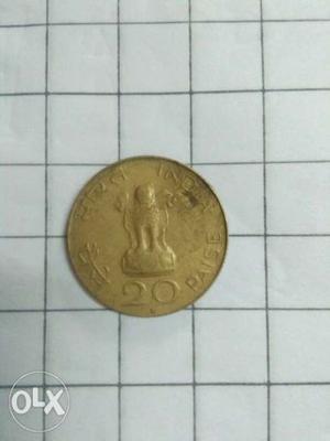 Indian coin 20paise