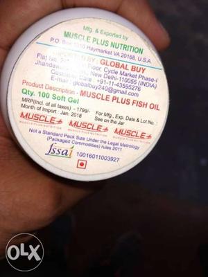 Muscle + fish oil capsul he unused.
