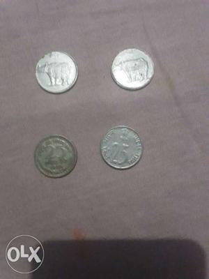 Old indian currency 25 paisa for sale