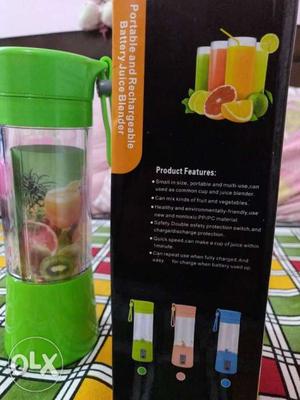 Portable rechargable juicer blender.. can carry