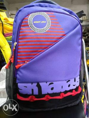 Purple And Pink Skybags Backpack