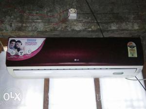 Red LG Split-type AC Unit