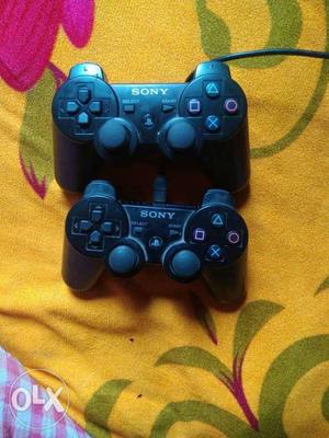 Two Black Sony PS3 Controllers New Gd condition