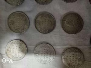 11 British era silver coins