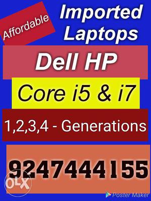 Affordable Laptops Sales-Core i5& i7 -Sriven