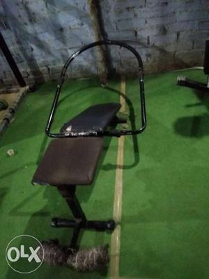 Black Leather Padded Gym Equipment
