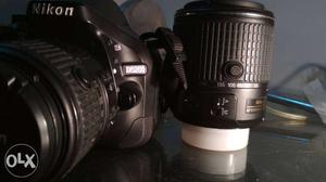 Black Nikon DSLR Camera With Black Zoom Lens