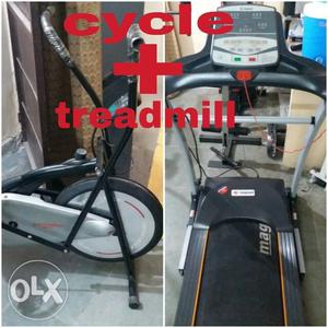Black Treadmill And Elliptical Trainer Collage With Text
