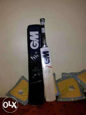 Brown And Black GM Cricket Bat With Black Bag
