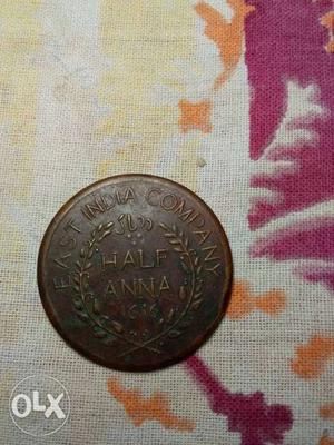 Coin built in  by English East India Company.