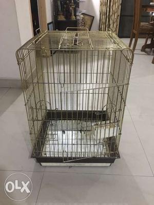 Golden colour bird cage
